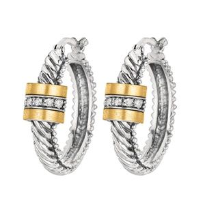 PHILLIP GAVRIEL ITALIAN CABLE EARRINGS